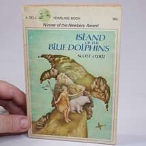 Vintage Island Of The Blue Dolphins By Scott O&#39;Dell 1971 Paperback Book Rare - £8.33 GBP