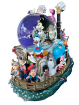 Disney Snowglobe Mickey&#39;s 75th Anniversary Steamboat Ride W/ Box READ - £91.44 GBP