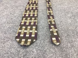 FRATELLI Men’s Tie Made In Italy 100% Silk Geometric 3.5  58 in length - £5.46 GBP