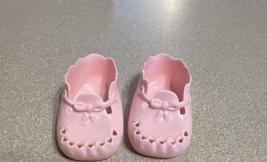 Pleasant Company American Girl Bitty Baby Birthday Pink Plastic Shoes Tagged - £10.84 GBP