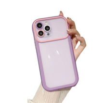 Anymob iPhone Case Purple Colorful Bumper Clear Soft Silicone Transparent Lens - £21.50 GBP