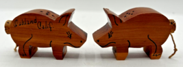 Vintage Retro Salt and Pepper Shakers Wooden Pigs U260/48 - £14.33 GBP