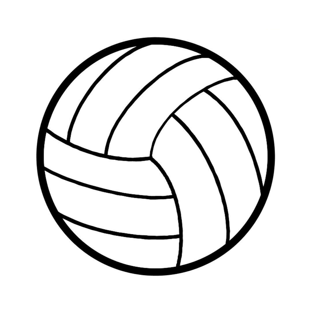 2x Volleyball ball Logo Decal Sticker Different colors & size for Car/Window