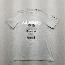 LA Kings Hockey Shirt Mens Medium Gray Short Sleeve Crew Neck Adidas - €14,48 EUR