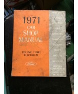 1971 Ford Car Volume 3 Electrical Shop MANUAL Vintage car automobile repair - $39.99