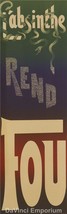 L&#39;Absinthe Rend Fou Vintage Poster Fine Art S2 Lithograph - £206.36 GBP
