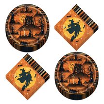 Halloween Haunted House Party Supplies - Paper Dessert Plates and Beverage Napki - £10.78 GBP+