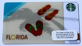 Starbucks 2011 Florida Gift Card Flip Flops Sandals Beach $0 No Value New - £7.99 GBP