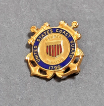 Vintage United States Coast Guard Lapel Pin Semper Paratus 1790 Military 1&quot; Pin - $12.75