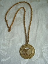Gold-tone Eagle Pendant ~ Rhinestones ~ Royal - $10.00