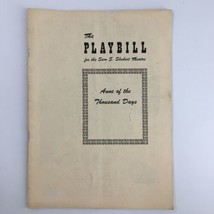 1949 Playbill Sam S. Shubert Theatre Rex Harrison in Anne of the Thousand Days - £11.35 GBP