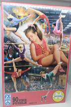 FX Schmid Gymnastics Reaching for the Gold 90 Piece Puzzle 1996 15.75" x 12.5"  - $40.37