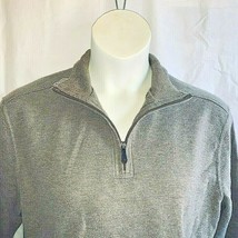 Joe Joseph Abboud Mens 1/4 Zip Sweater Sz L Khaki Brown Cotton Blend  - £12.94 GBP