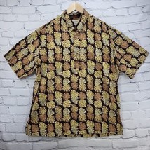 Cooke Street Hawaiian Shirt Mens Sz XL Earth Tones Button Up Vacation Cr... - £12.44 GBP