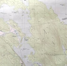 Map Pemadumcook Point Maine 1988 Topographic Geo Survey 1:24000 27 x 22&quot; TOPO6 - £35.37 GBP