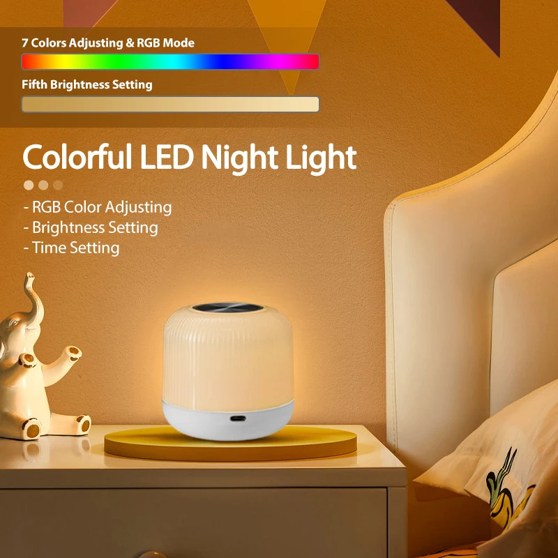 Ght touch rgb dimmable lamp portable rechargeable beside table lamp with remote control thumb200