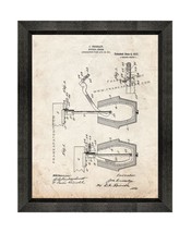 Pottery Jigger Patent Print Old Look with Beveled Wood Frame - £19.55 GBP+