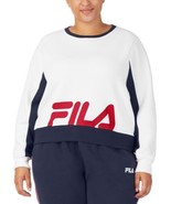 Fila Plus Size Calm Graphic Colorblocked Sweatshirt White Size 2X - $33.85 CAD