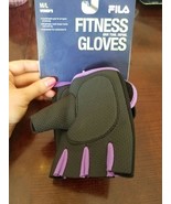 FILA Womens Fitness Fingerless Gloves - Black &amp; Purple M/L - $21.61 CAD