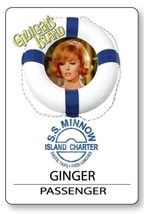 Ginger Of Gilligan&#39;s Island Name Badge With Magnet Fastener Halloween Costume Co - £13.33 GBP