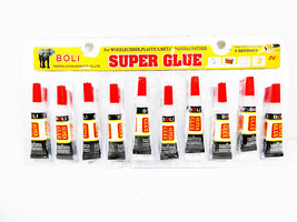 Super Glue Adhesive Bonding Glues 10 Pack Plastic Rubber Wood Metal Adhe... - $5.99