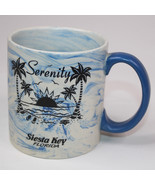 Serenity Siesta Key Florida Coffee Mug Blue Tea Cup Palm Trees Sun Sand ... - $202.62 MXN