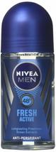 Nivea for Men Fresh Active 48 Hs Antiperspirant Deodorant Roll-on 50 Ml (1.7 Fl  - £16.74 GBP