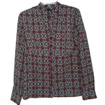 East 5th Womens Blouse Size Large Long Sleeve Button Front Maroon Red - £10.20 GBP