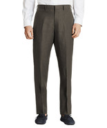 Brooks Brothers Mens Taupe Brown Regent Linen Flat Front Pants 32S Short... - £101.54 GBP