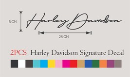 2 PCS Harley Davidson Signature Logo Vinyl Decal Sticker 11 INCH SET - £11.84 GBP+