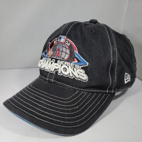 Vintage Anaheim Angels World Series Champions Hat Cap Strap Back 2002 New Era - $12.27