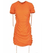 STELLA MCCARTNEY Orange Ruched Bodycon Short Dress Size 36 IT / 0-2 US $... - $274.92 CAD