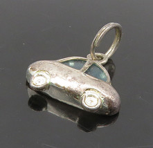 925 Sterling Silver - Vintage Aquamarine Petite Buggy Car Pendant - PT12808 - £20.80 GBP