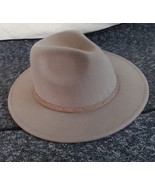 Women&#39;s Cowboy Fedora Hat One Size W20 Tan Farm Brown Sustainable Material - $47.74 CAD