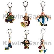 Asterix the Gaul 6 Pieces Keyring with 3 Inch Figurine Keychains Astérix - £20.77 GBP