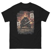Samurai Cat ,Funny Animal ,Japanese Warrior Kitty, Ninja Cat lover gift ... - $17.50