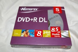 Memorex 5-Pack 8x DVD+R DL Double-Layer w/ Jewel case - £11.95 GBP