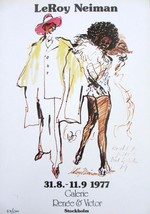 Leroy Neiman LE Numbered Bookplate &quot;Galerie Renee &amp; Victor&quot; Retro Stylish Art - £19.74 GBP
