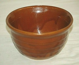 Monmouth Stoneware Pottery Beehive Ribbed Mixing Bowl Maple Leaf Sold As Is - £15.81 GBP