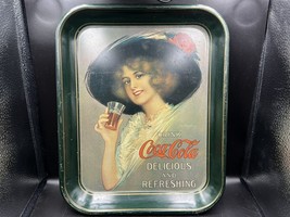 Vintage 1972 Coca Cola Metal Tin Coke Serving Tray 1912 Hamilton King Girl - £17.28 GBP