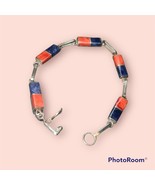 vintage sterling silvee 950 (2) Colors Link Bracelet - $3,203.84 MXN
