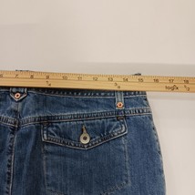Eddie Bauer Women's Blue Cotton Denim Skirt Pockets Size 8R Waist 30" image 6