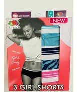 3-PACK Fruit of the Loom Girl Shorts Panties Soft Comfy Tag Free Size 9 ... - $180.68 MXN