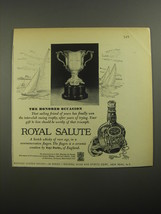 1956 Chivas Royal Salute Scotch Ad - The honored occasion - Sailing Trophy - $18.49