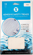 Slip X Solutions Adhesive Safety Treads 7.5&quot; x 3/4&quot; 12 pcs Clear Tub &amp; Shower - £6.39 GBP