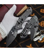 Custom Knife Factory Folding Knife D2 Steel Blade Tactical Hunting Pocke... - $1,779.15 MXN