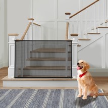 Dog Gate for Stairs Pet Gate Indoor Dog Screen Mesh Gates for Doorways 30 inches - £25.67 GBP