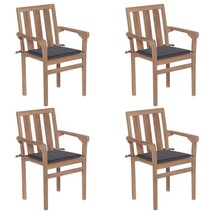  Stackable Chair Set of 4 Anthracite - $18,369.11 MXN