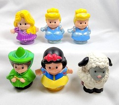 Fisher Price Disney Little People Figures Lot 6 Princess Fairy Godmother + Sheep - $14.49