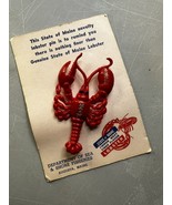 Vintage Maine Lobster Pin Augusta Maine - $13.10